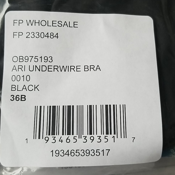 NWT Free People Ari Underwire Bra-color Black multiple sizes - Picture 7 of 13